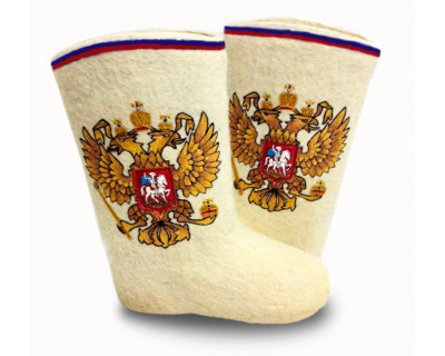 Валенки с нанесением вышивкой "Герб России"